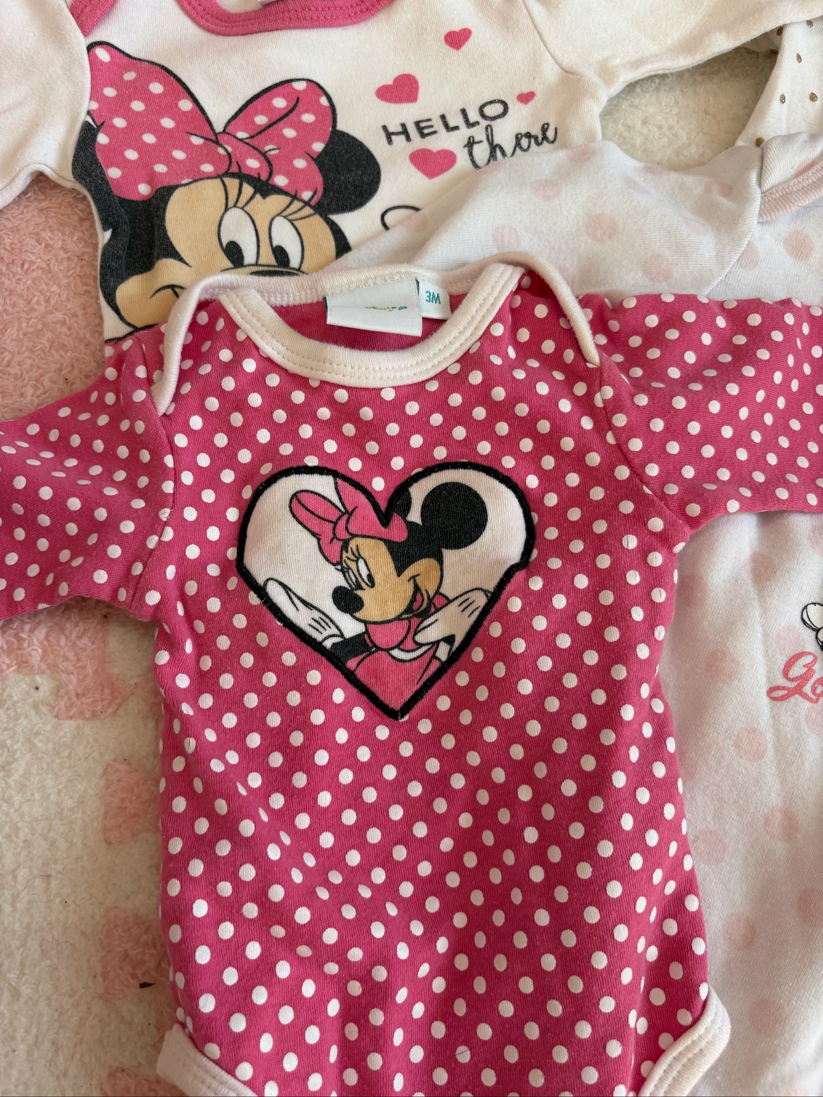 Lot de 4 bodies Disney bébé fille 3 mois – Minnie & Marie – Excellent état – photo 3